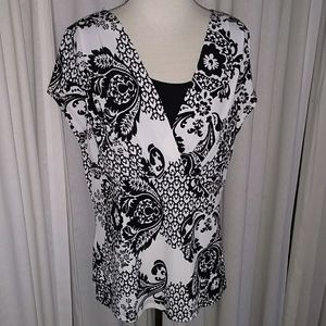 Perception Black/White Top Sz XL